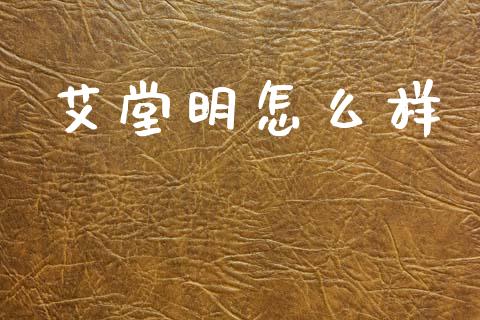 艾堂明怎么样_https://m.jnlaobingbanjia.com_理财规划_第1张