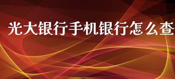 光大银行手机银行怎么查_https://m.jnlaobingbanjia.com_区块链_第1张