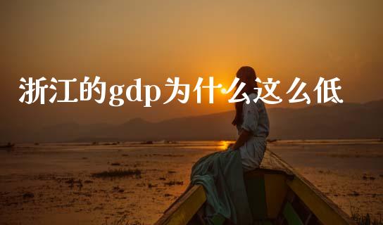 浙江的gdp为什么这么低_https://m.jnlaobingbanjia.com_全球市场_第1张