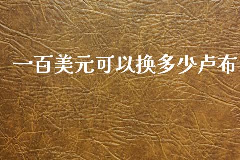 一百美元可以换多少卢布_https://m.jnlaobingbanjia.com_全球市场_第1张