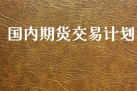 国内期货交易计划_https://m.jnlaobingbanjia.com_理财规划_第1张