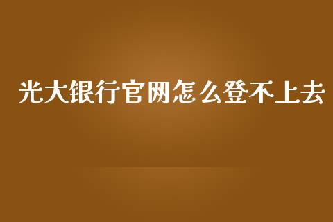 光大银行官网怎么登不上去_https://m.jnlaobingbanjia.com_基金市场_第1张
