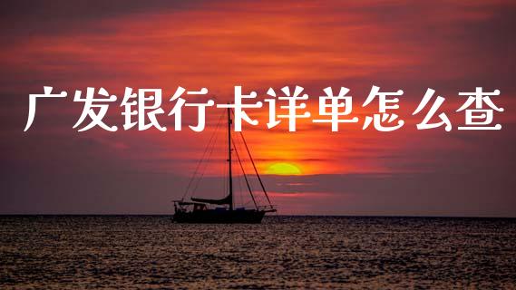 广发银行卡详单怎么查_https://m.jnlaobingbanjia.com_基金市场_第1张