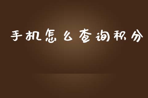 手机怎么查询积分_https://m.jnlaobingbanjia.com_基金市场_第1张
