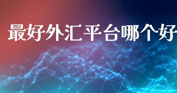 最好外汇平台哪个好_https://m.jnlaobingbanjia.com_基金市场_第1张