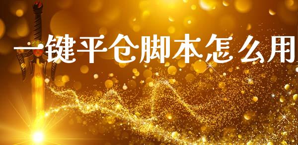 一键平仓脚本怎么用_https://m.jnlaobingbanjia.com_股市新闻_第1张