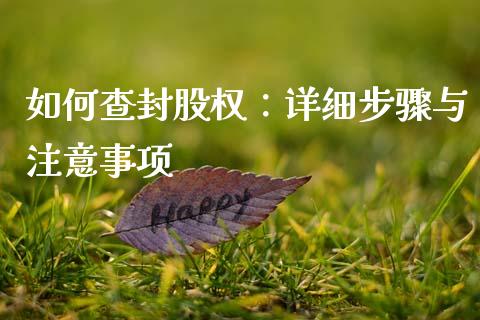 如何查封股权：详细步骤与注意事项_https://m.jnlaobingbanjia.com_基金市场_第1张