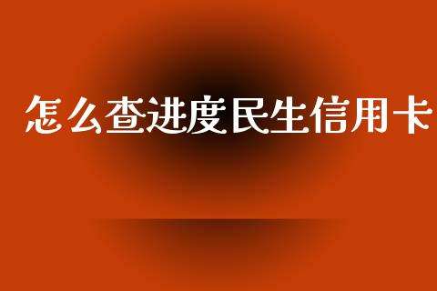 怎么查进度民生信用卡_https://m.jnlaobingbanjia.com_全球市场_第1张