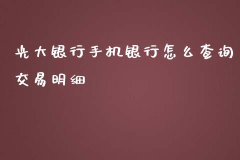 光大银行手机银行怎么查询交易明细_https://m.jnlaobingbanjia.com_基金市场_第1张