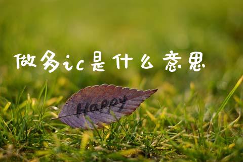 做多ic是什么意思_https://m.jnlaobingbanjia.com_区块链_第1张