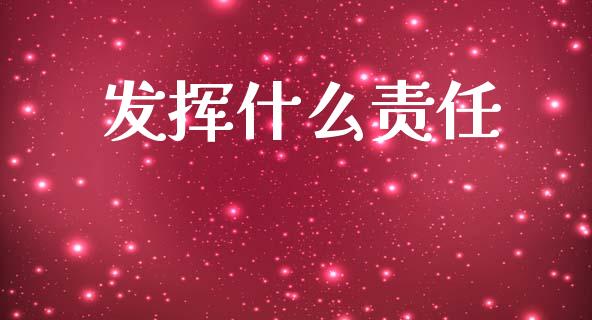 发挥什么责任_https://m.jnlaobingbanjia.com_股市新闻_第1张