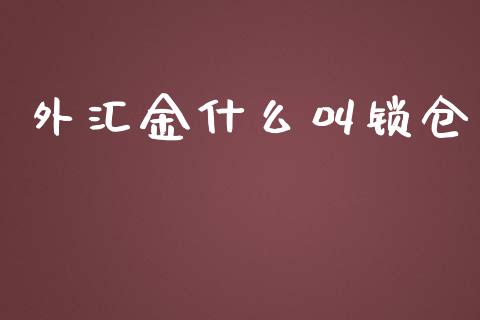 外汇金什么叫锁仓_https://m.jnlaobingbanjia.com_区块链_第1张