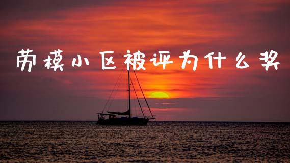 劳模小区被评为什么奖_https://m.jnlaobingbanjia.com_全球市场_第1张