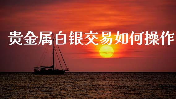 贵金属白银交易如何操作_https://m.jnlaobingbanjia.com_基金市场_第1张