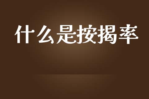 什么是按揭率_https://m.jnlaobingbanjia.com_股市新闻_第1张