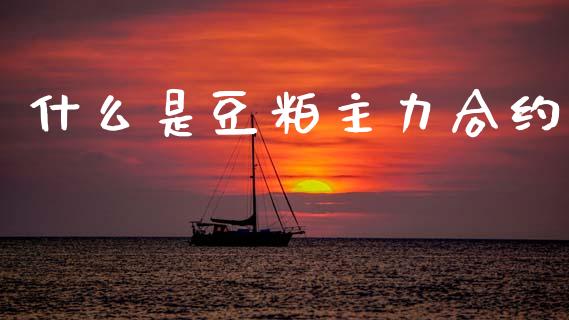什么是豆粕主力合约_https://m.jnlaobingbanjia.com_区块链_第1张