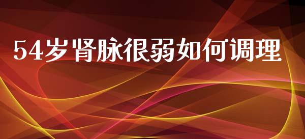 54岁肾脉很弱如何调理_https://m.jnlaobingbanjia.com_股市新闻_第1张
