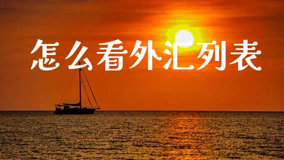 怎么看外汇列表_https://m.jnlaobingbanjia.com_基金市场_第1张