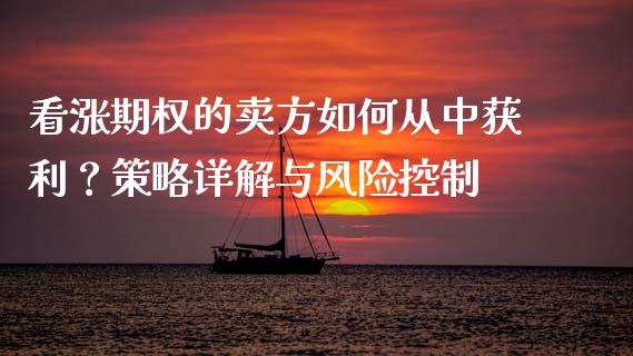 看涨期权的卖方如何从中获利？策略详解与风险控制_https://m.jnlaobingbanjia.com_金融监管_第1张