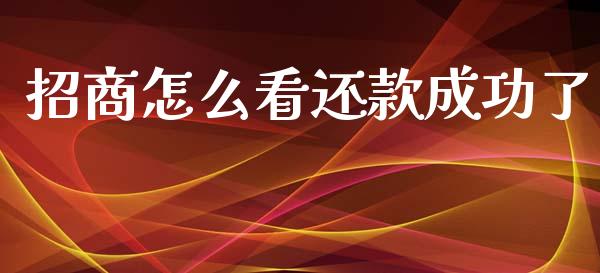招商怎么看还款成功了_https://m.jnlaobingbanjia.com_金融监管_第1张