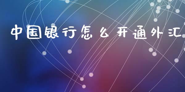 中国银行怎么开通外汇_https://m.jnlaobingbanjia.com_理财规划_第1张