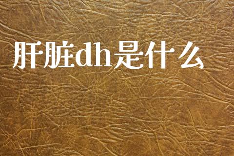 肝脏dh是什么_https://m.jnlaobingbanjia.com_基金市场_第1张