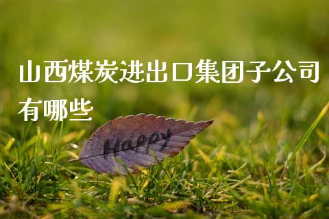 山西煤炭进出口集团子公司有哪些_https://m.jnlaobingbanjia.com_股市新闻_第1张