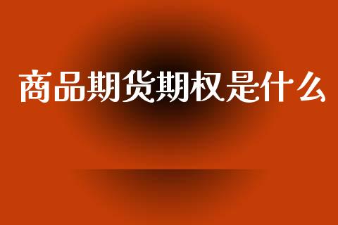 商品期货期权是什么_https://m.jnlaobingbanjia.com_全球市场_第1张