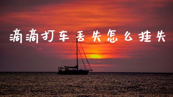 滴滴打车丢失怎么挂失_https://m.jnlaobingbanjia.com_区块链_第1张