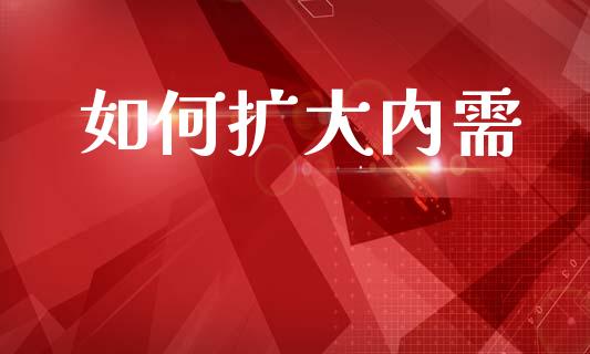 如何扩大内需_https://m.jnlaobingbanjia.com_金融监管_第1张