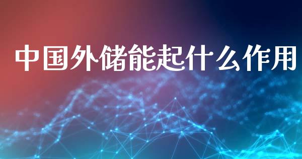 中国外储能起什么作用_https://m.jnlaobingbanjia.com_基金市场_第1张