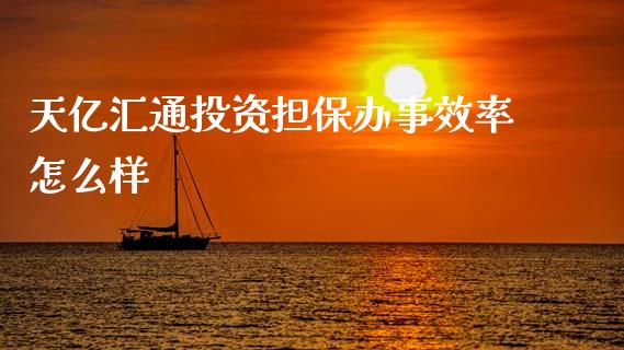 天亿汇通投资担保办事效率怎么样_https://m.jnlaobingbanjia.com_全球市场_第1张