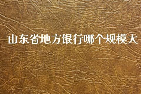 山东省地方银行哪个规模大_https://m.jnlaobingbanjia.com_全球市场_第1张