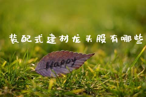 装配式建材龙头股有哪些_https://m.jnlaobingbanjia.com_股市新闻_第1张