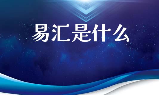 易汇是什么_https://m.jnlaobingbanjia.com_基金市场_第1张