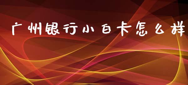 广州银行小白卡怎么样_https://m.jnlaobingbanjia.com_全球市场_第1张