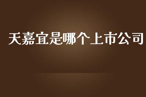 天嘉宜是哪个上市公司_https://m.jnlaobingbanjia.com_金融监管_第1张