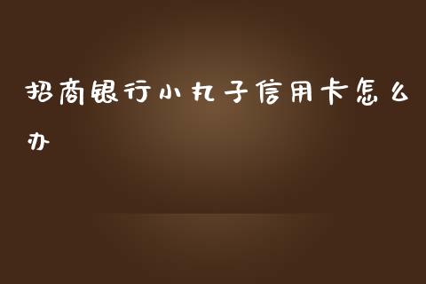 招商银行小丸子信用卡怎么办_https://m.jnlaobingbanjia.com_全球市场_第1张
