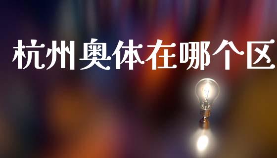 杭州奥体在哪个区_https://m.jnlaobingbanjia.com_金融监管_第1张
