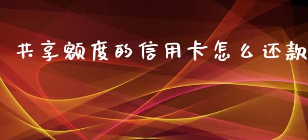 共享额度的信用卡怎么还款_https://m.jnlaobingbanjia.com_全球市场_第1张