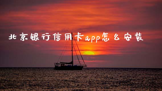 北京银行信用卡app怎么安装_https://m.jnlaobingbanjia.com_全球市场_第1张