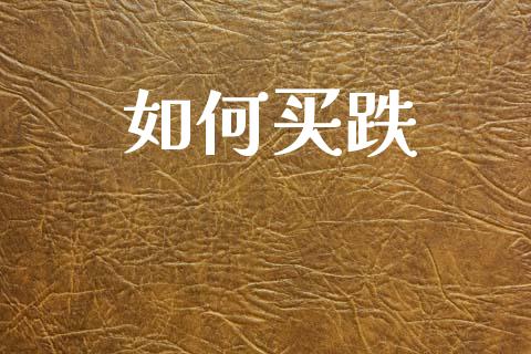 如何买跌_https://m.jnlaobingbanjia.com_理财规划_第1张