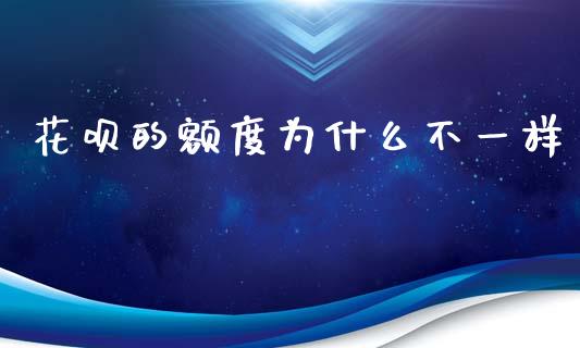 花呗的额度为什么不一样_https://m.jnlaobingbanjia.com_理财规划_第1张