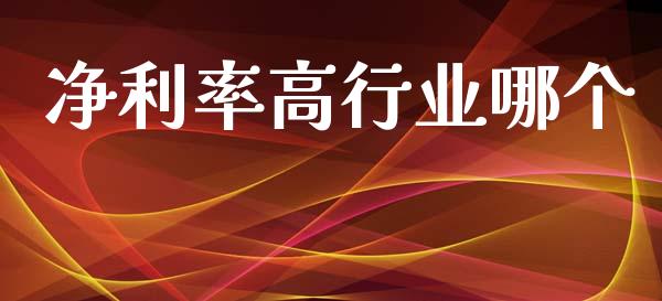 净利率高行业哪个_https://m.jnlaobingbanjia.com_股市新闻_第1张