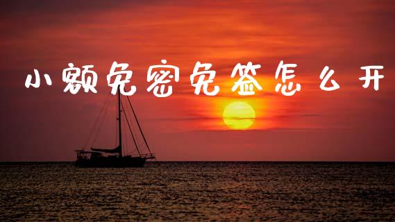 小额免密免签怎么开_https://m.jnlaobingbanjia.com_基金市场_第1张