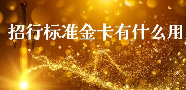 招行标准金卡有什么用_https://m.jnlaobingbanjia.com_全球市场_第1张