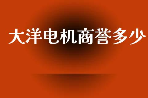 大洋电机商誉多少_https://m.jnlaobingbanjia.com_金融监管_第1张