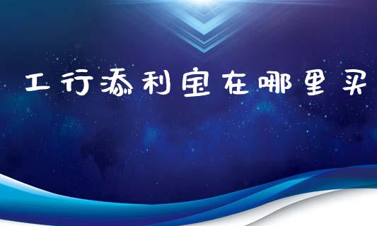工行添利宝在哪里买_https://m.jnlaobingbanjia.com_全球市场_第1张