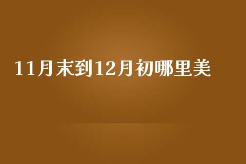 11月末到12月初哪里美_https://m.jnlaobingbanjia.com_基金市场_第1张