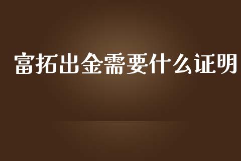 富拓出金需要什么证明_https://m.jnlaobingbanjia.com_金融监管_第1张